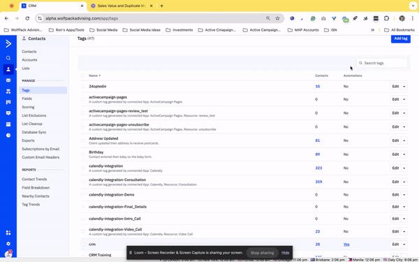 Finding and Modifying Automations Using a Tag