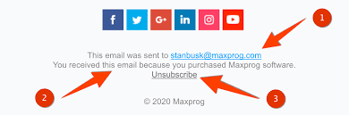 an unsubscribe link to your messages ...